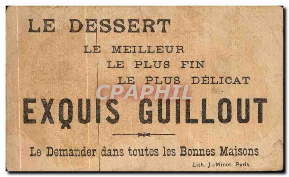 Chromo Biscuits Guillout Rue Rambuteau Paris Marin Enfans — Verso