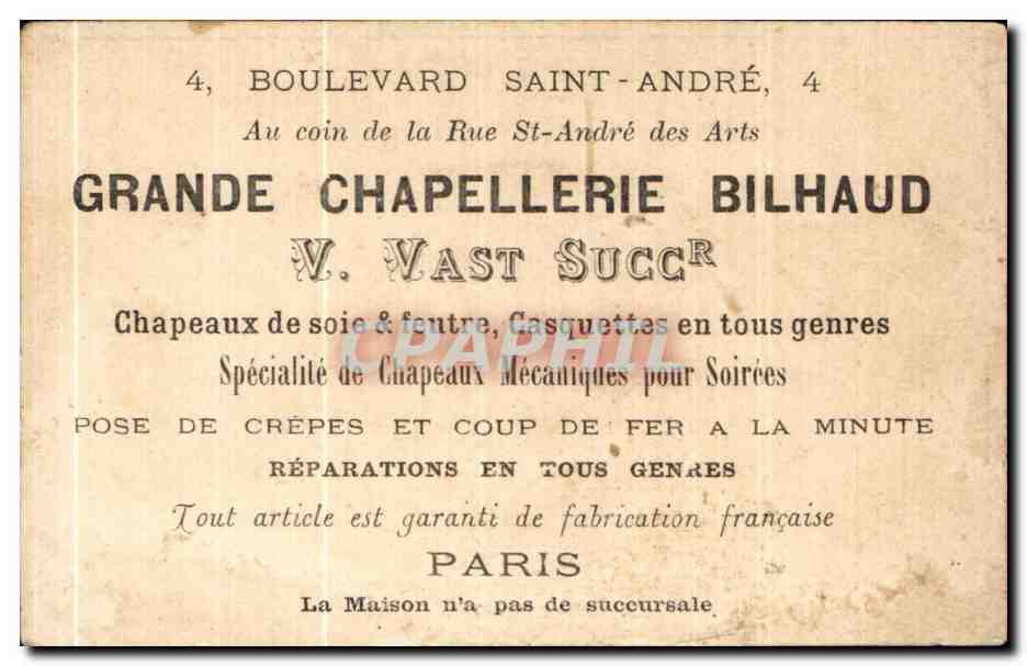 Chromo Bilhaud Comme Son Pere Est Coiffeur Graindesel pense a l'avenir des fausses nattes dans la famille Militaria — Verso