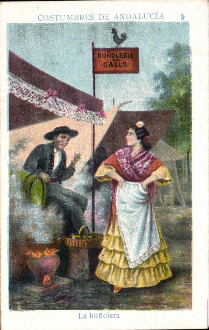 Chromo Costumbres De Andalucia La Bunolera Folklore 