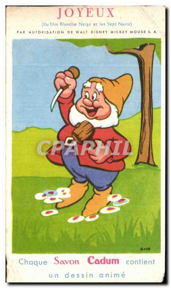 Image Nain Joyeux Walt Disney Mickey Mouse Savon Cadum 
