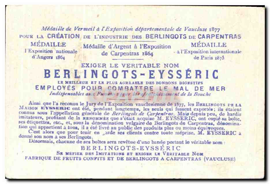Chromo Berlingots Eysseric Dumont d'Urville Bateau Navigateur  — Rückseite