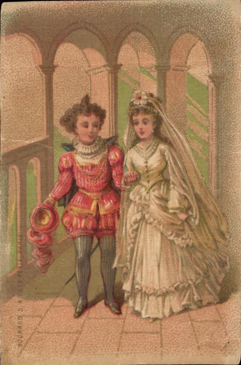 Chromo Teinturerie Des Beaux Arts Gally Rue Bonaparte Paris Enfants Mariage 