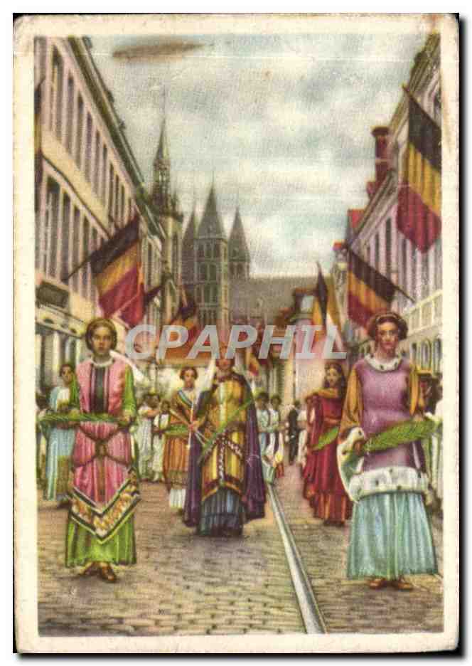 Image Folklore Belge Cote d'or Tournai La grande procession de ND des malades 