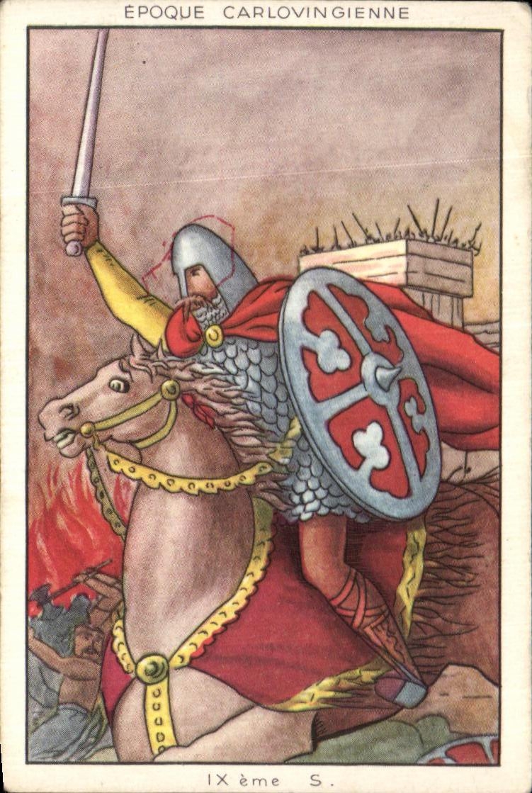 Image Bledine Epoque Carolingienne Chevalier Miliaria
