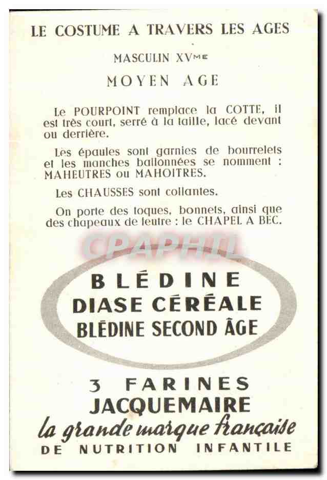 Image bledine Moyen Age — Verso