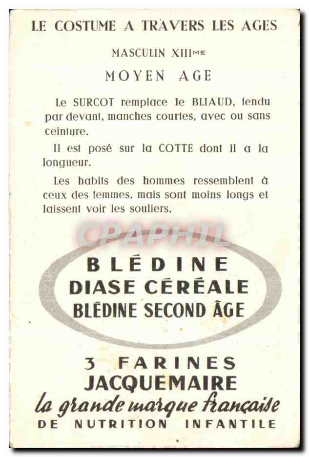 Image bledine Moyen Age — Back