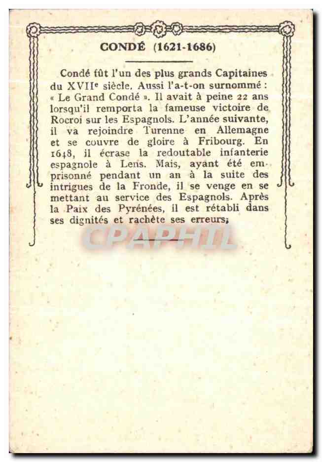 Image Louis II De Conde Louis De Bourbon Prince  — Verso