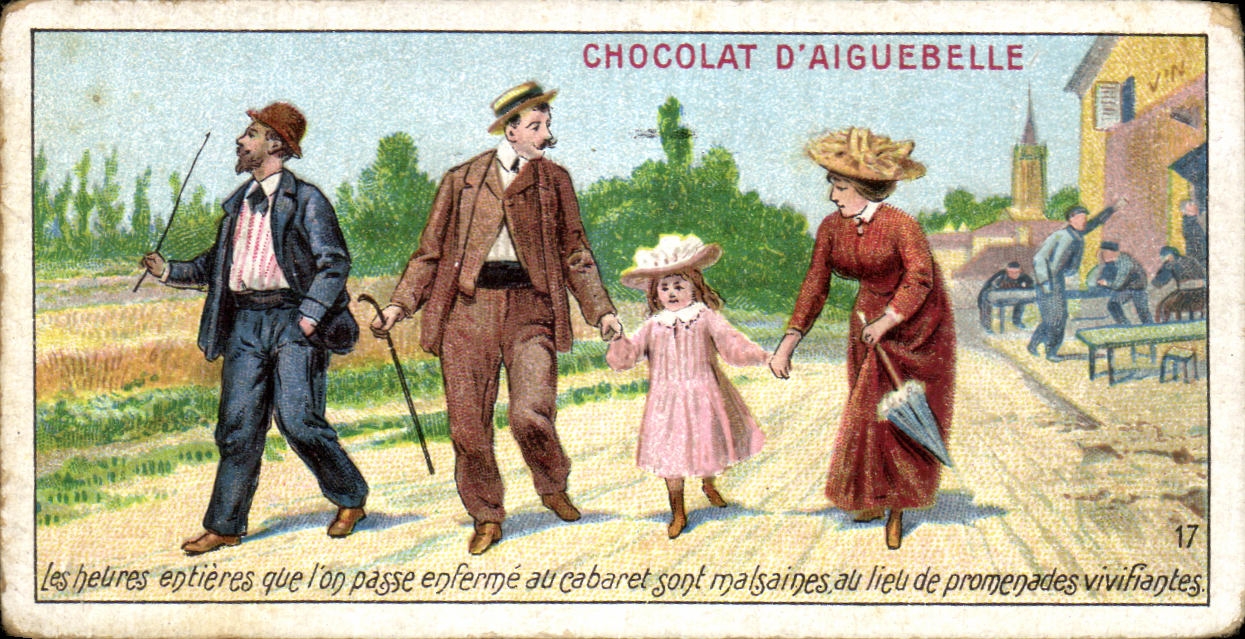 Chromo Chocolat D Aiguebelle Famille Enfant 