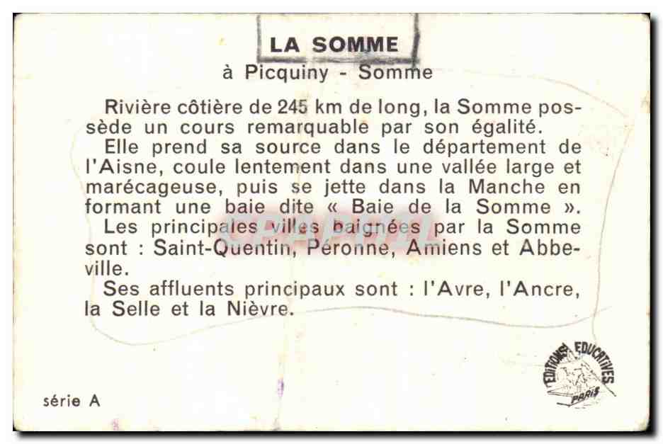 Image La Somme A Picquiny Somme — Verso