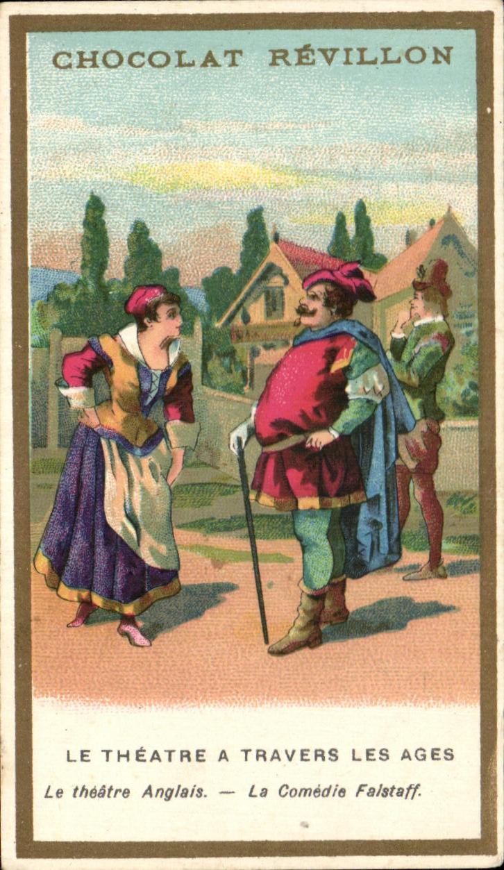 Image Chocolat Revillon Le Theatre A Travers Les Ages La Comedie Falstaff