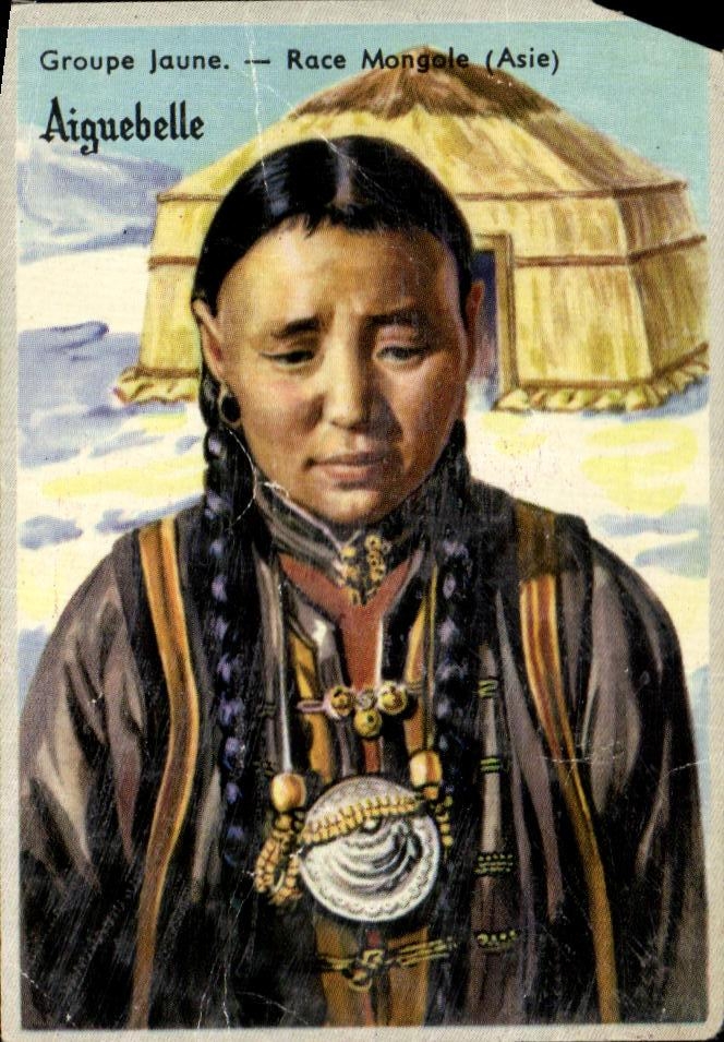 Image Groupe Jaune Race Mongole Aiguebelle Indien
