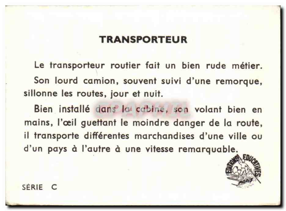 Image Transporteur Camion  — Verso