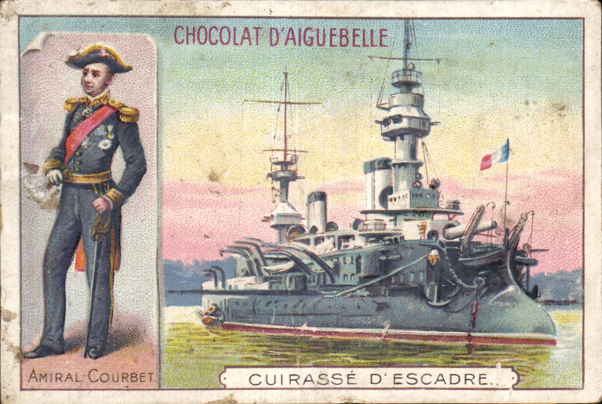 Chromo Cuirasse D'Escadre Bateau chocolat d'Aiguebelle
