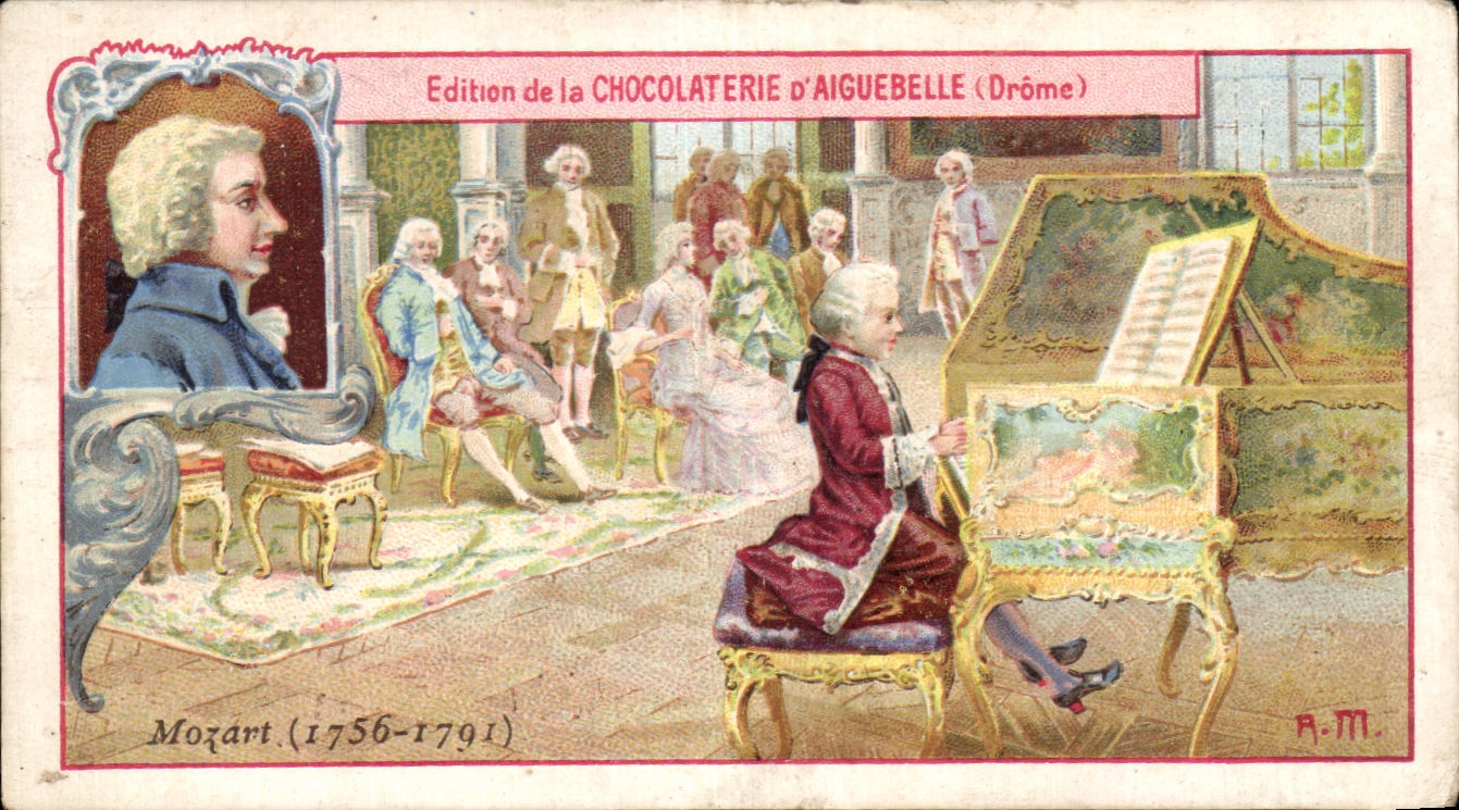 Chromo Edition de la Chocolaterie D'Aiguebelle (Drome) Mozart Piano Musique 