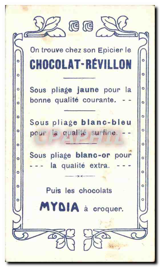 Chromo Chocolat Revillon Le Theatre A Travers Les Ages La pantomine chez les romains  — Verso