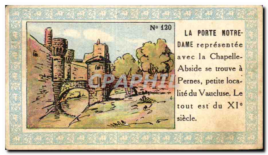 Image Chocolats Fins du Rhone Lion La Porte Motre Dame Representee Avec La Chapelle Abside Vaucluse 