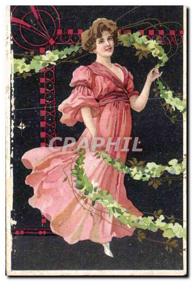 Carte depliante Fantaisie Femme