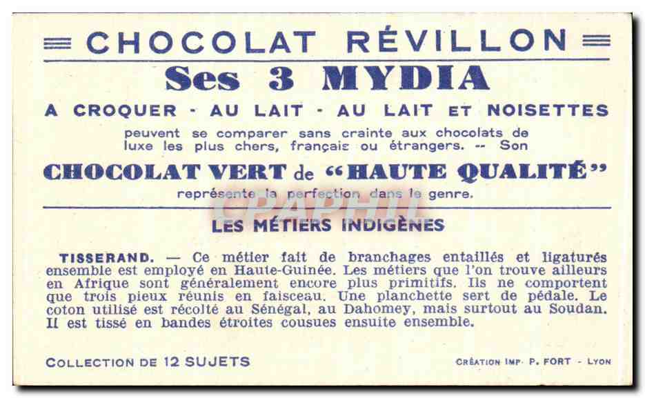 Image Chocolat Revillon Tisserand Au Senegal — Rückseite
