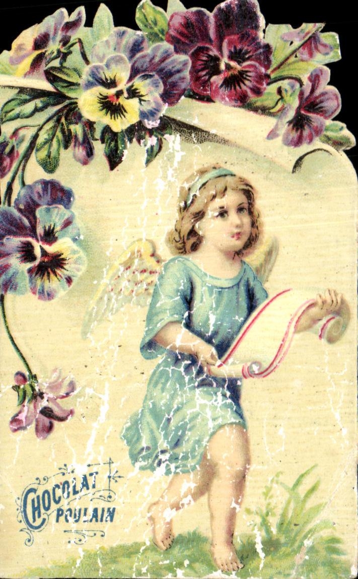 Chromo Chocolat Enfant Chocolat poulain Ange 