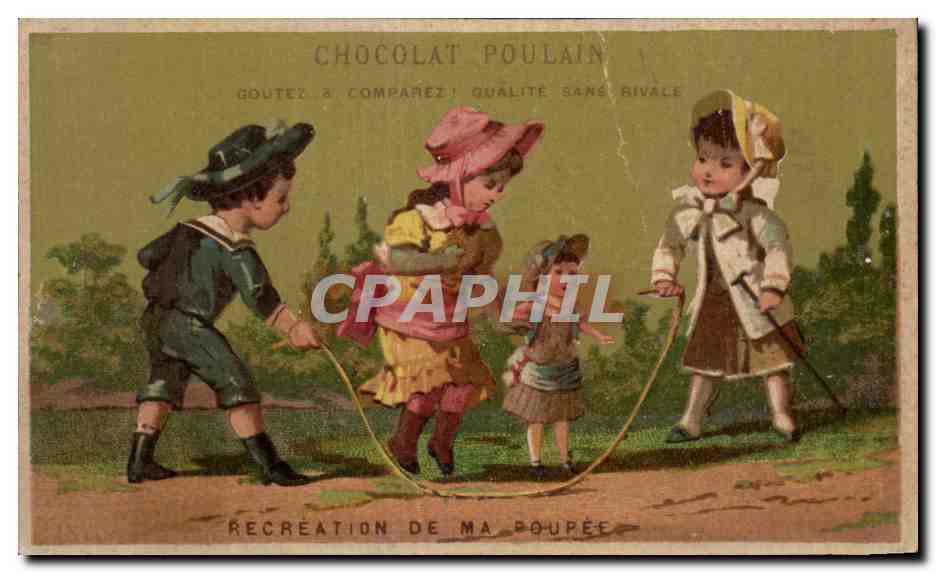 Chromo Chocolat Poulain Recreation De Ma poupee Enfants