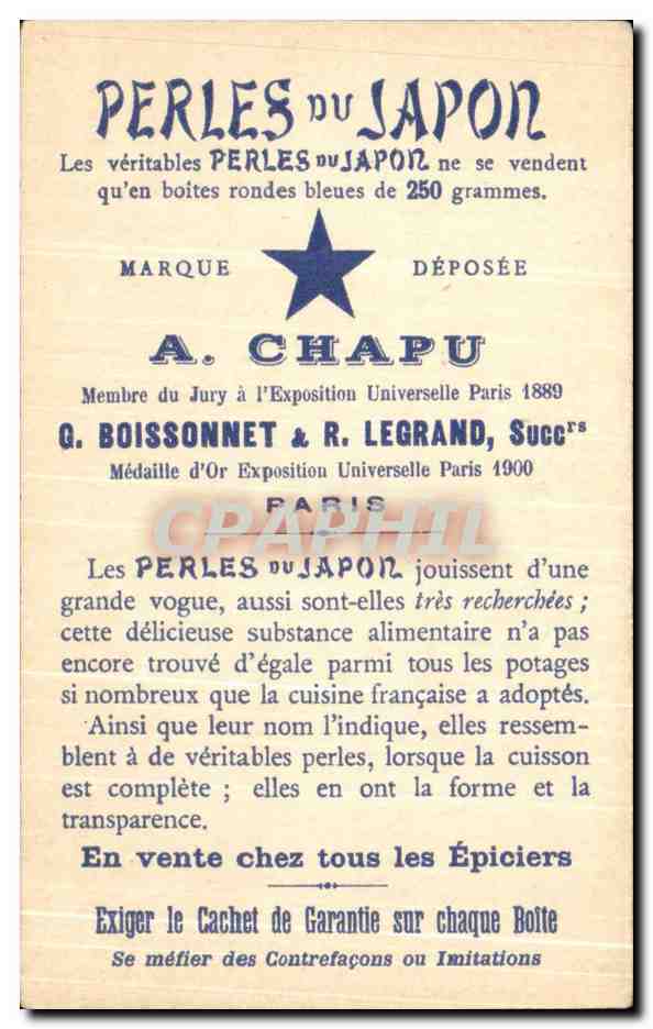 Chromo Perles Japon Potage Habitation Humaine Maison Egyptienne Egypte — Back