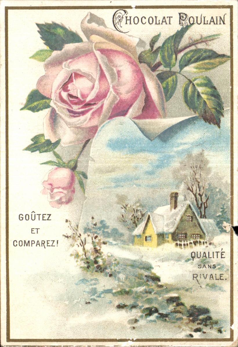 Chromo Chocolat Poulain Rose
