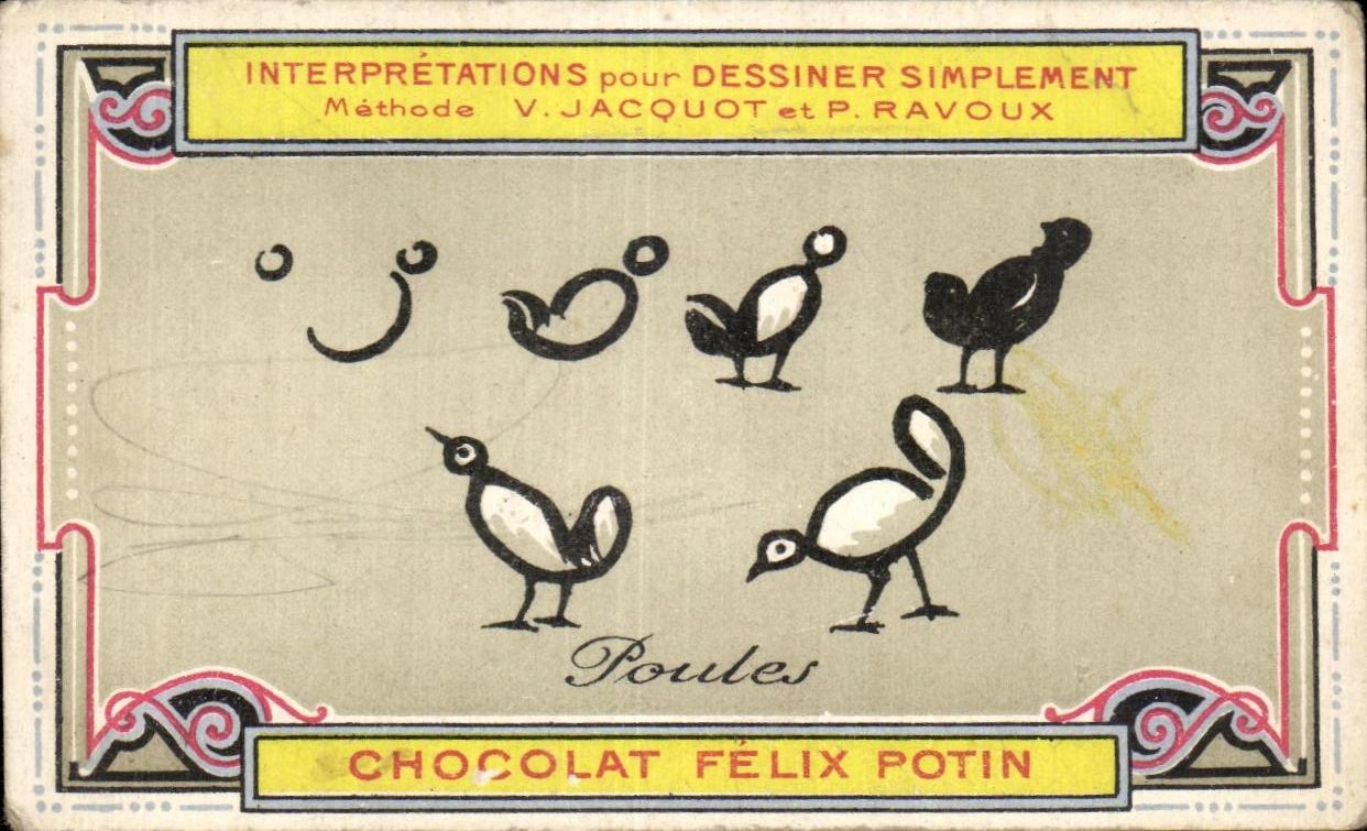 Chromo Chocolat Felix potin Poules 