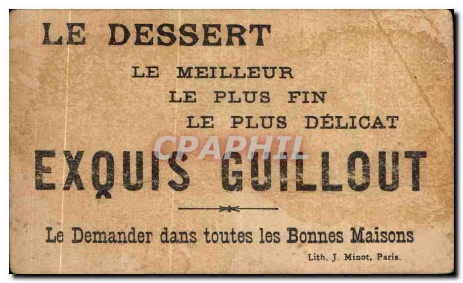 Chromo Biscuits Guillout Rue Rambuteau Paris  — Rückseite