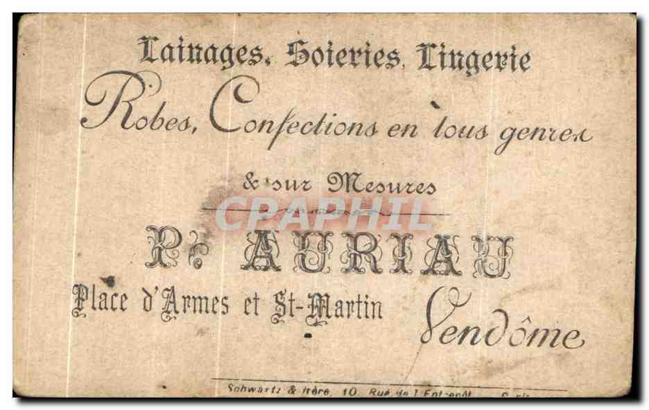 Chromo Voyez mon cedre du Liban Bourgeois Auriau Place d'armes et St Martin Vendome — Rückseite