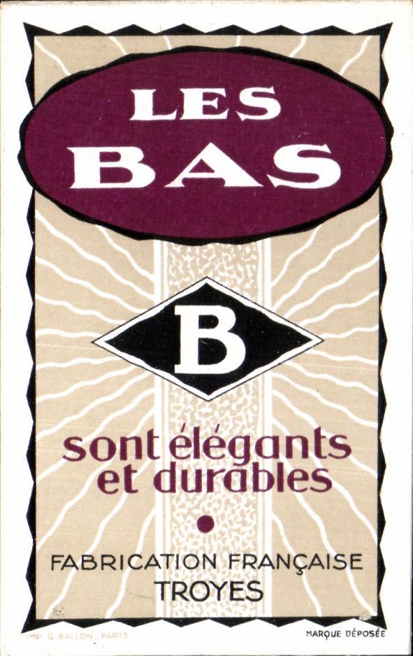 Publicite Les Bas Sont elegants et durables Fabrication Troyes 
