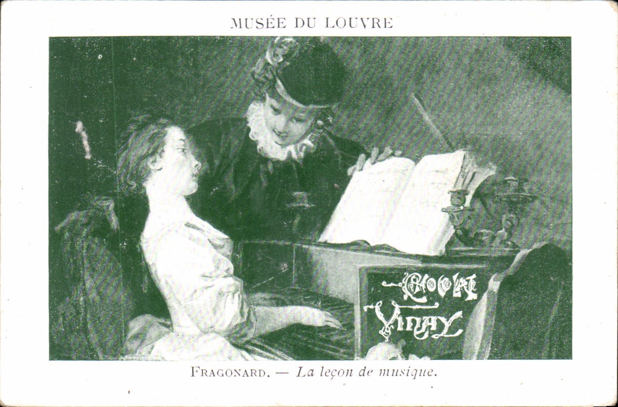 Image Musee Du Louvre Chocolat Vinay Fragonard La lecon de musique Piano