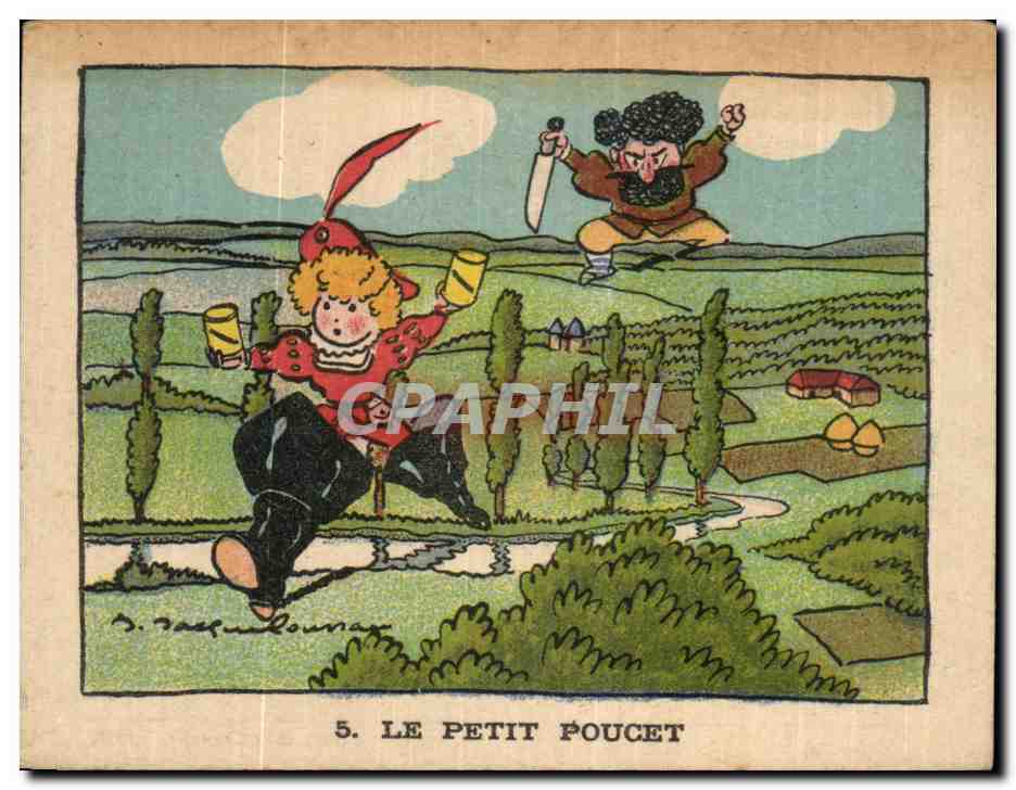 Chromo Le Petit Poucet Phosphatine Falieres Quai Aulagnier Asnieres Paris 
