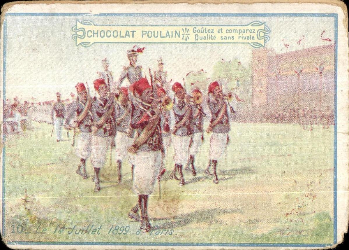 Image Chocolat Poulain Paris Le 14 juillet Militaria Senegalais 