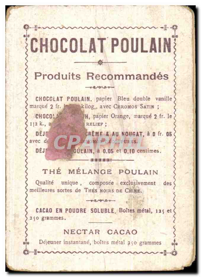 Image Chocolat Poulain Paris Le 14 juillet Militaria Senegalais  — Back