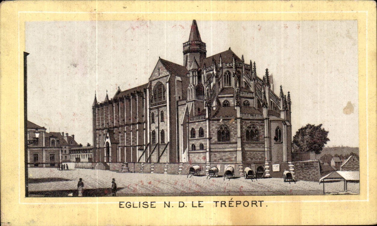 Chromo Au Tapis Rouge Eglise Nd de Treport