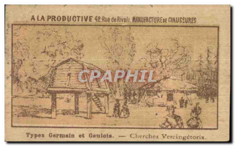 Image Types germains et Gaulois Cherchez Vercingetorix Rue de Rivoli paris Manufacture de chaussures