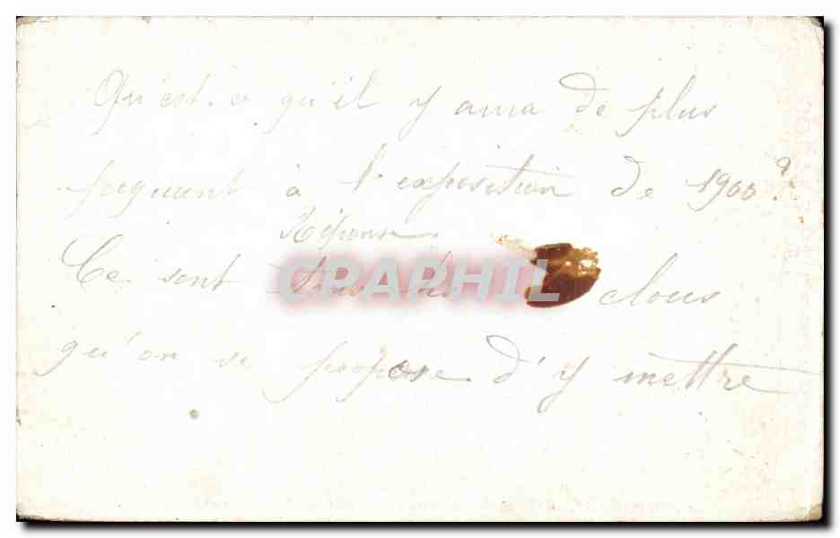 Chromo Chocolat Poulain Exposition Univelle De 1900 Le Petit Palais Qualite Sans Rivale  — Back