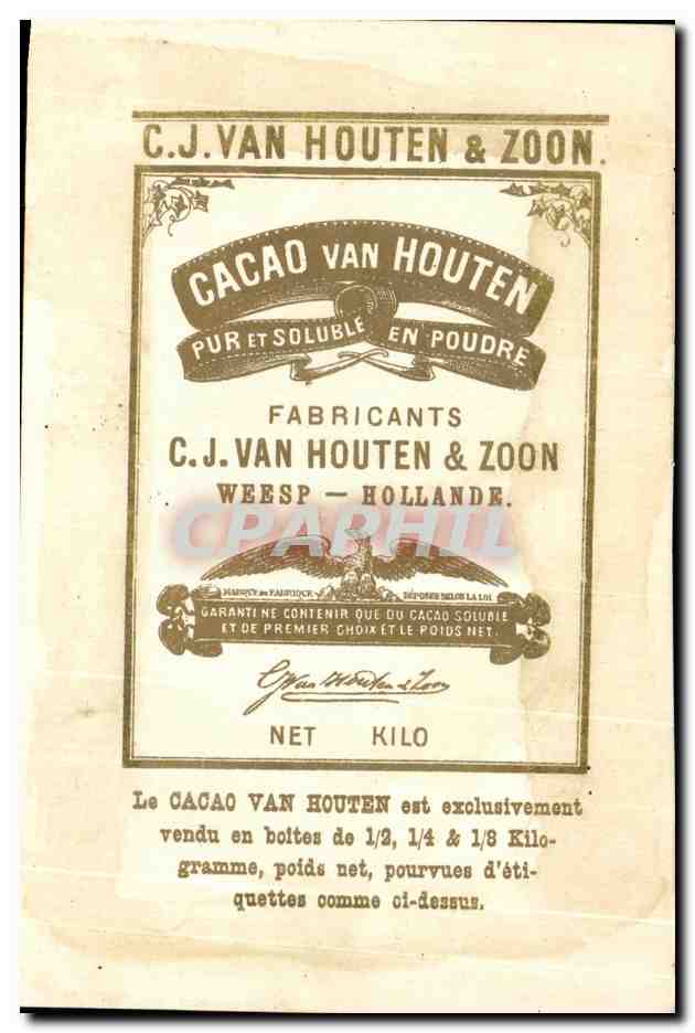 Chromo Van Houten Zoon Cacao Van Houten Cheval Traineau  — Rückseite
