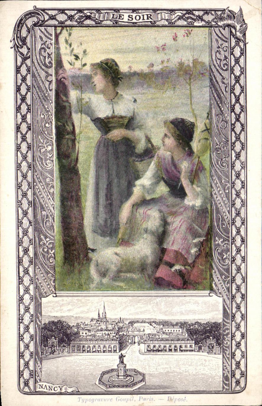 Chromo Compagnie Coloniale Chocolats et Thes Chien Calendrier