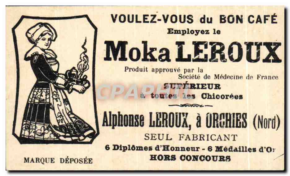 Chromo Voulez vous du Bon Cafe Moka Leroux  — Verso