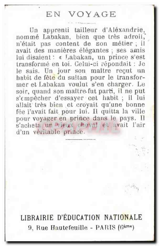 Image Le Faux Prince En Voyage — Verso