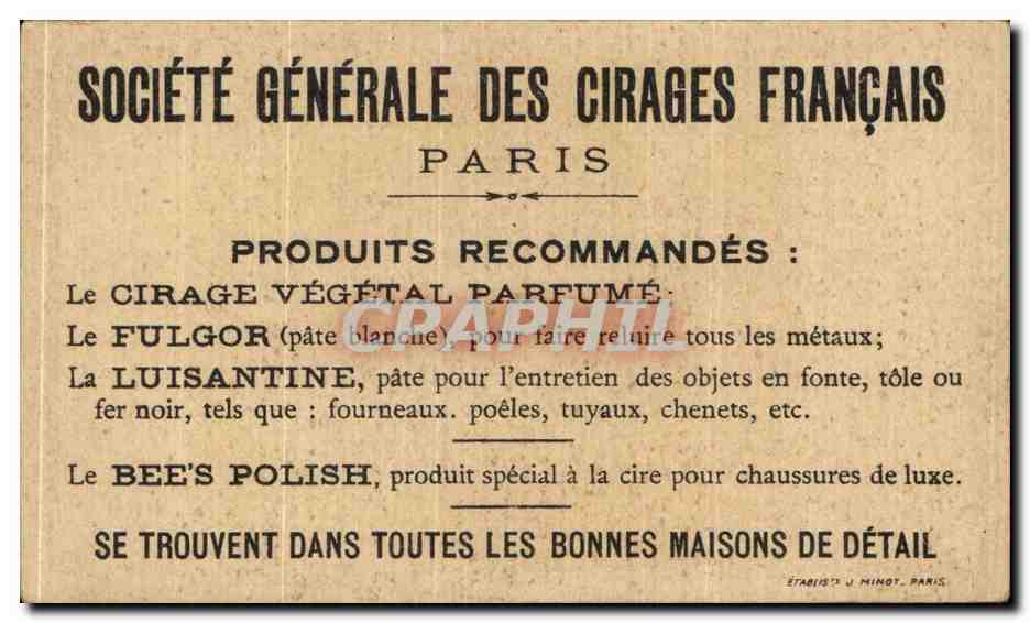 Société Générale des Cirages Français — Séance du 6 octobre 1849 — Éditeur J. Minot, Paris — Verso