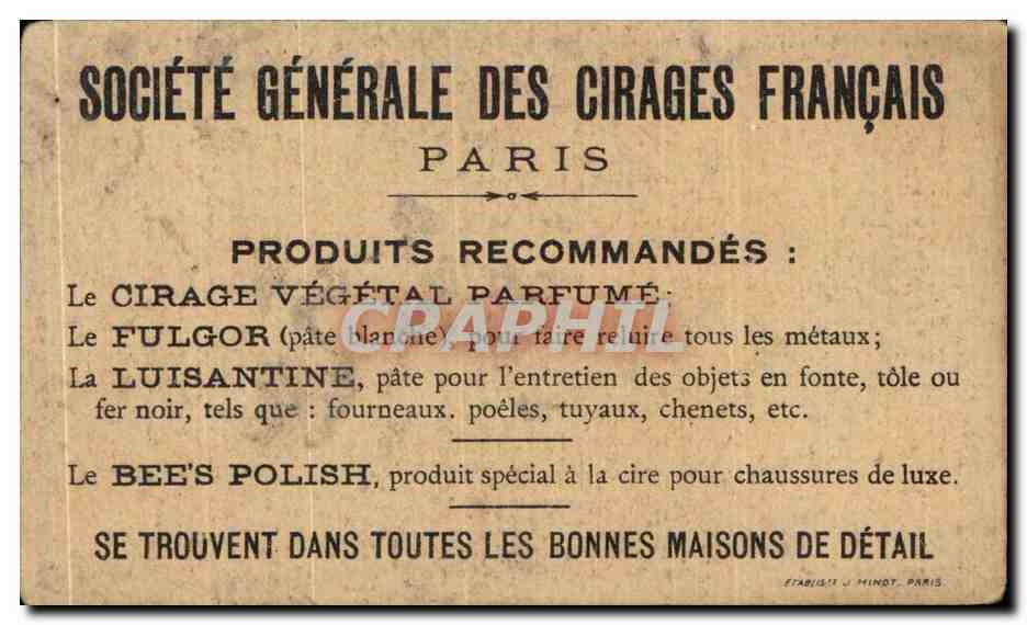 Chromo Societe Generale Des Cirages Francais Dieu le veut ! Croisade — Verso