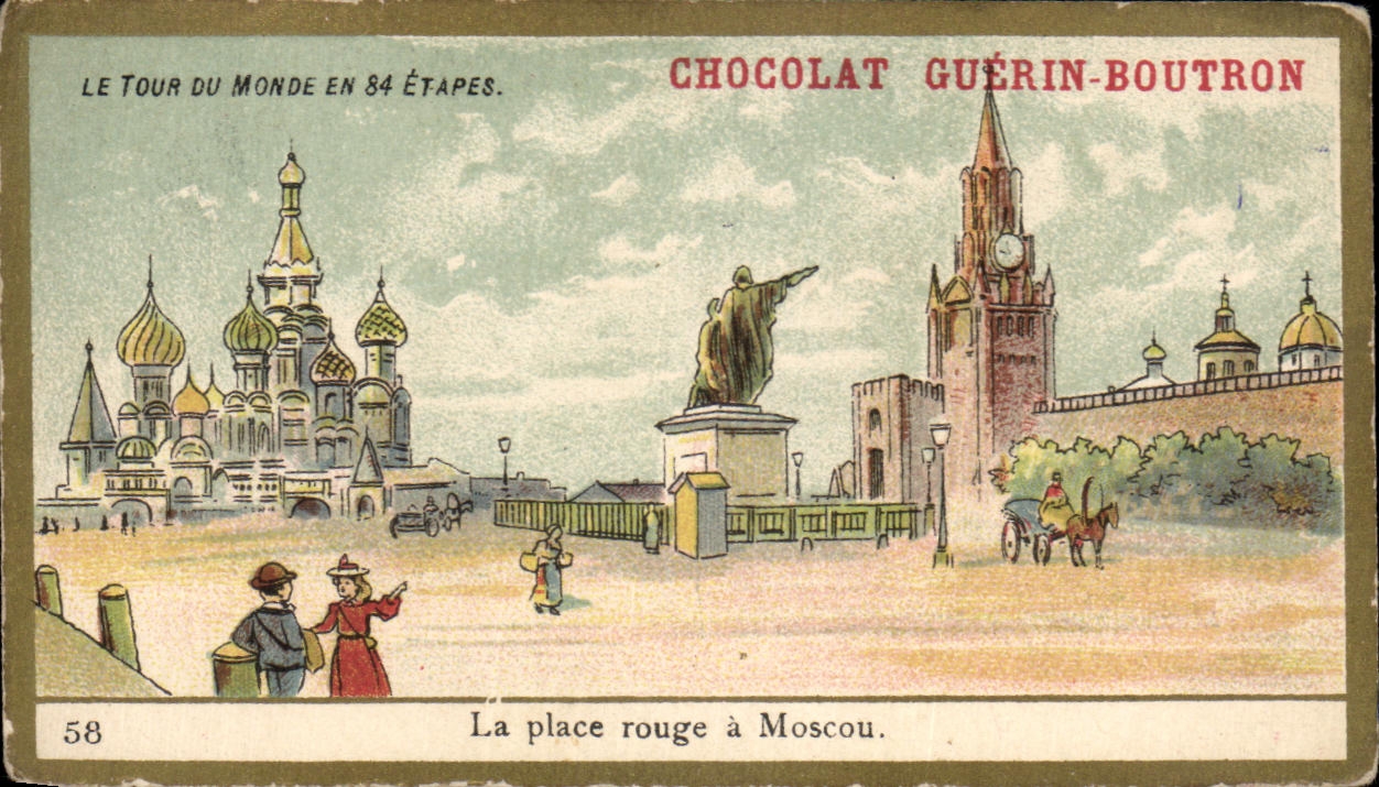 Chromo Chocolat Guerin Boutron La place rouge a Moscou Russie 