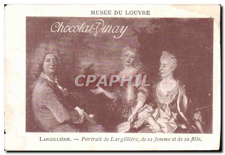Image Musee Du Louvre Chocolat Vinay Largilliere Portrait De Largilliere De Sa Femme Et De Sa Fille