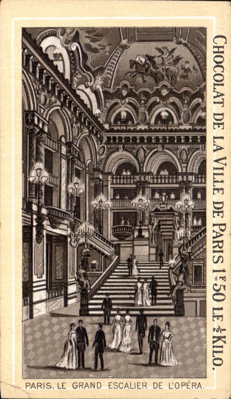 Chromo Chocolat De La Ville De Paris Le Grand Escalier De L'opera
