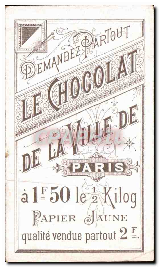 Chromo Chocolat De La Ville De Paris Le Grand Escalier De L'opera — Verso
