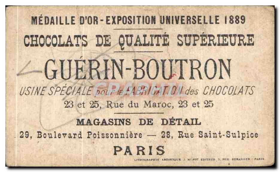Chromo Chocolat Guerin Boutron Nous Avons La Un Corot Authentique Que Nous Paris — Rückseite