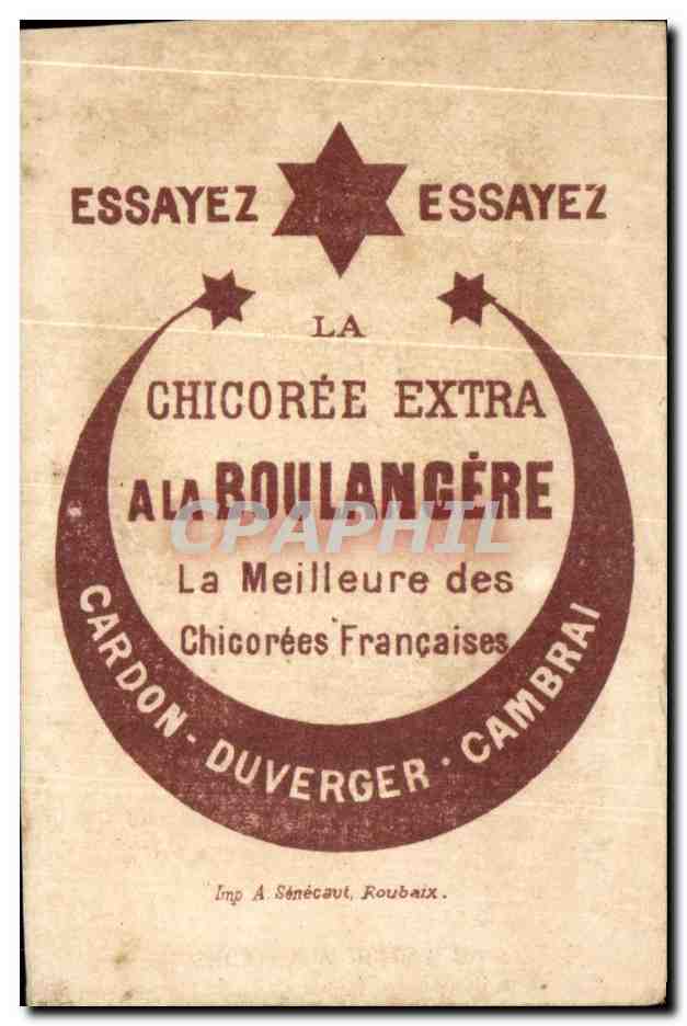 Chromo Chicoree Extra A La Boulangere Cardon Duverger Cambrai Au Marche Aux Fleurs — Verso
