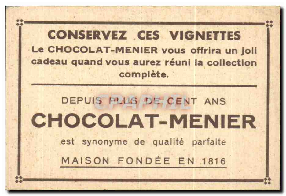 Image Collection Du Chocolat Menier La Haye Maison De Maurice — Verso